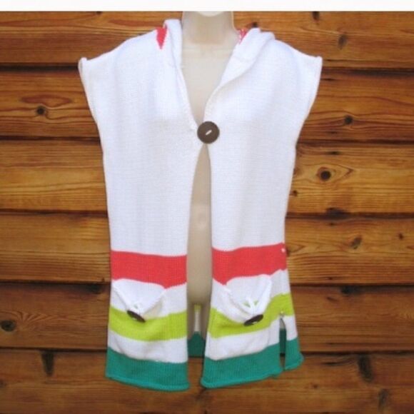 NWOT White Hoodie Sweater Knit Top - Picture 3 of 8